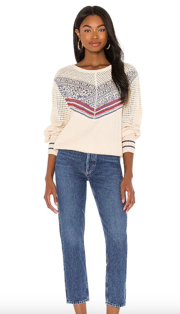 Free People Geo Party Pullover, Medium